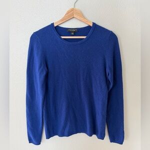 Ann Taylor 100% Cashmere Royal Blue Crewneck Sweater Women’s Size S